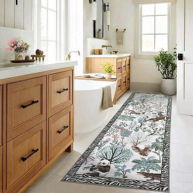 ANIXOL Washable Jungle Animal Area Rug