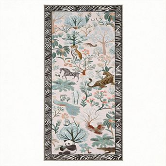 ANIXOL Washable Jungle Animal Area Rug