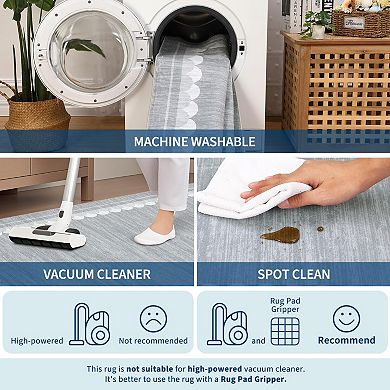 ANIXOL Washable Border Area Rug