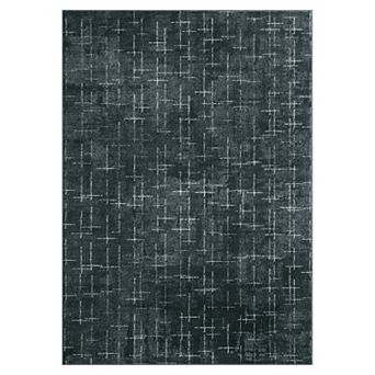Modern Washable Rugs, Non Slip, Soft Runner with Rubber Backing for Kitchen, Hallway, Laundry