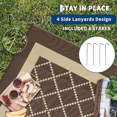 klows porch rugs and matts Modern Outdoor Area Rug UV Resistant, Waterproof, Non-Slip, Easy Clean Mat  for Patio, Deck, Porch