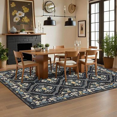 ANIXOL Washable Non-Slip Low Pile Area Rug