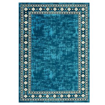 Washable Area Rugs Rugs for Living Room Bordered Rug Geometric Solid Rug Clearance Non Slip