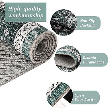 ANIXOL Washable Vintage Non-Slip Area Rug