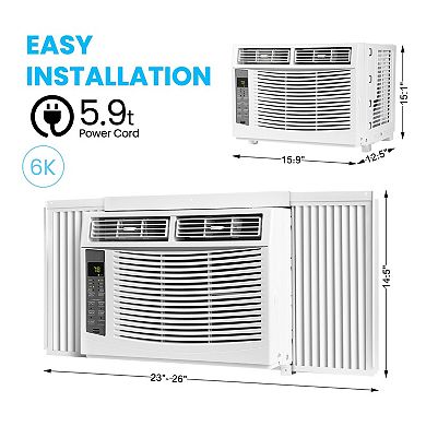 IDEALHOUSE 6000 BTU Smart ABS Window Air Conditioner