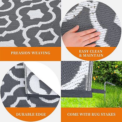 ANIXOL Reversible Outdoor Waterproof Rug