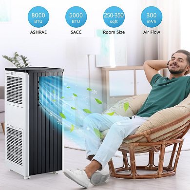 IDEALHOUSE 8000 BTU 3-in-1 Smooth ABS Portable Room Air Conditioner