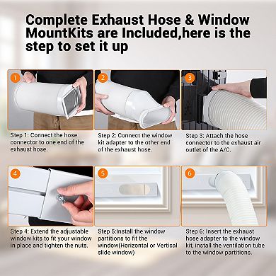 IDEALHOUSE 8000 BTU 3-in-1 ABS Portable Air Conditioner