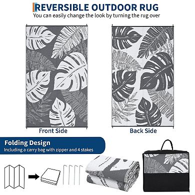 ANIXOL Outdoor Reversible Plastic Patio Rug