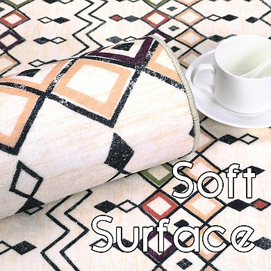 ANIXOL Geometric Washable Area Rug