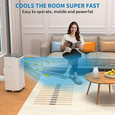 IDEALHOUSE 8000 BTU 3-in-1 Smooth ABS Portable Room Air Conditioner