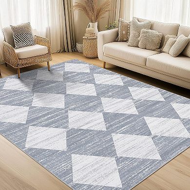 Living Room Rug Washable Area Rug for Bedroom Classroom Low Pile