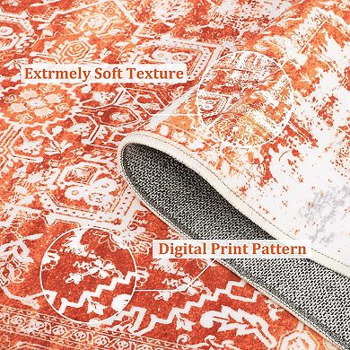 ANIXOL Washable Vintage Runner Rug