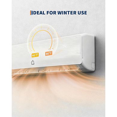 Mini Split Air Conditioner - 9000 BTU, 19 SEER2, q Panel, 115V, R32 Refrigerant