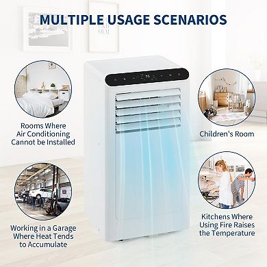 IDEALHOUSE 8000 BTU 3-in-1 Smooth ABS Compact Portable Air Conditioner