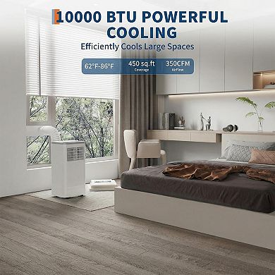 IDEALHOUSE 10000 BTU 4-in-1 Smooth ABS Portable Heating & Cooling AC