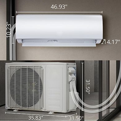 IDEALHOUSE 9000 BTU 19 SEER2 WiFi ABS Split Air Conditioner