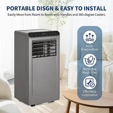 IDEALHOUSE 8000 BTU 3-in-1 Smooth ABS Compact Portable Air Conditioner