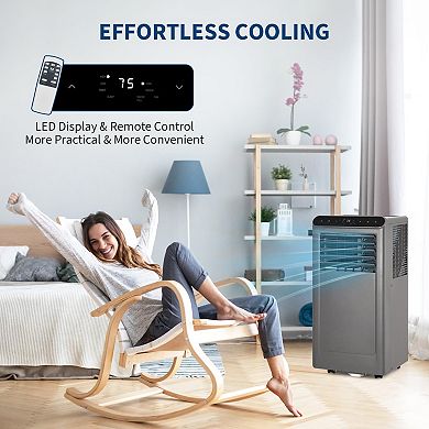 IDEALHOUSE 8000 BTU 3-in-1 Smooth ABS Compact Portable Air Conditioner