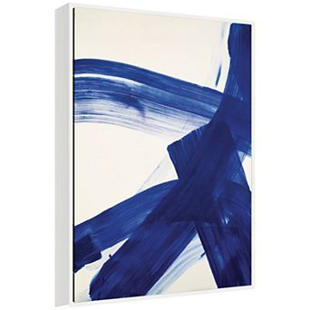 Cobalt Mark No. 2 by Amy Lighthall Framed Canvas Wall Art Print