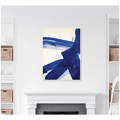 Cobalt Mark No. 2 by Amy Lighthall Framed Canvas Wall Art Print