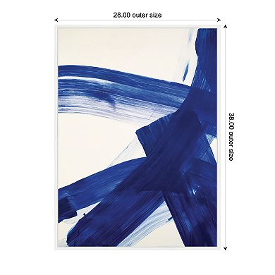 Cobalt Mark No. 2 by Amy Lighthall Framed Canvas Wall Art Print