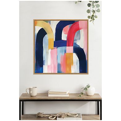 Joyful Abstract by The Creative Bunch Studio Framed Canvas Wall Art Print