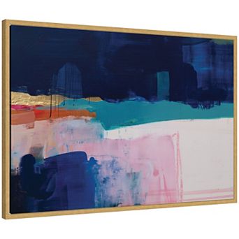 Blue Current No. 1 by Amy Lighthall Framed Canvas Wall Art Print