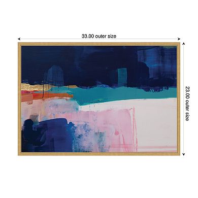Blue Current No. 1 by Amy Lighthall Framed Canvas Wall Art Print