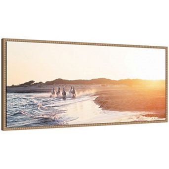 Camargue Horses No. 29 by Laura Evans Framed Canvas Wall Art Print