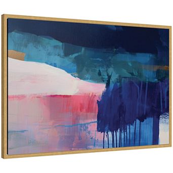 Blue Current No. 2 by Amy Lighthall Framed Canvas Wall Art Print