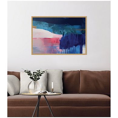 Blue Current No. 2 by Amy Lighthall Framed Canvas Wall Art Print