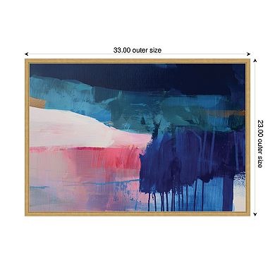 Blue Current No. 2 by Amy Lighthall Framed Canvas Wall Art Print