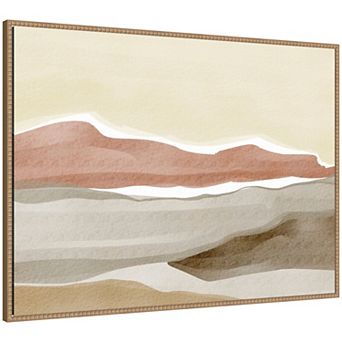 Brown Hill by Nikita Jariwala Framed Canvas Wall Art Print