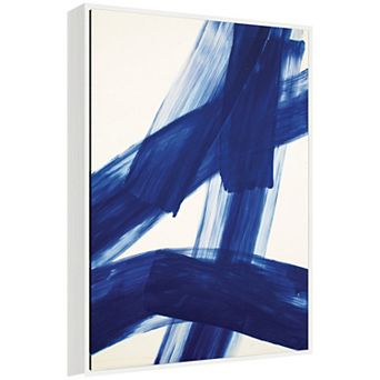 Cobalt Mark No. 3 by Amy Lighthall Framed Canvas Wall Art Print