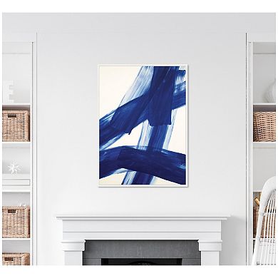 Cobalt Mark No. 3 by Amy Lighthall Framed Canvas Wall Art Print