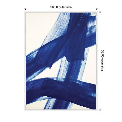 Cobalt Mark No. 3 by Amy Lighthall Framed Canvas Wall Art Print
