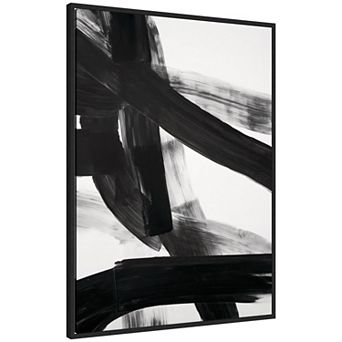 Black Mark No. 1 by Amy Lighthall Framed Canvas Wall Art Print