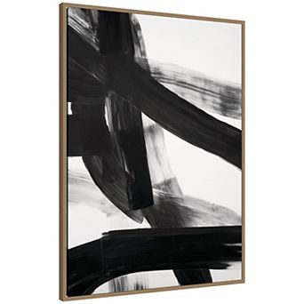 Black Mark No. 1 by Amy Lighthall Framed Canvas Wall Art Print