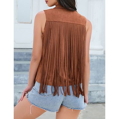 Women's Fringe Vest Cowgirl Western Vest