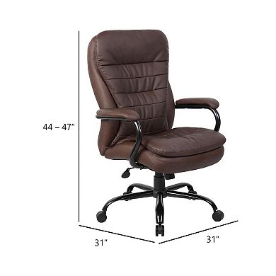 Ava Rolling Oversized Office Chair, Swivel, 400lbs