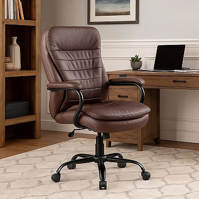 Ava Rolling Oversized Office Chair, Swivel, 400lbs
