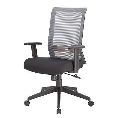 Zara Rolling Task Chair, Grey Black Mesh, Synchro-Tilt and Gas Lift