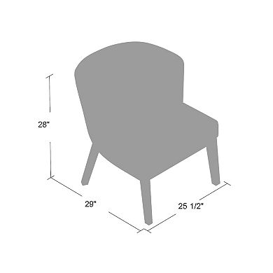 Yoma Guest Chair, Black Quilted Vinyl, Rounded Backrest