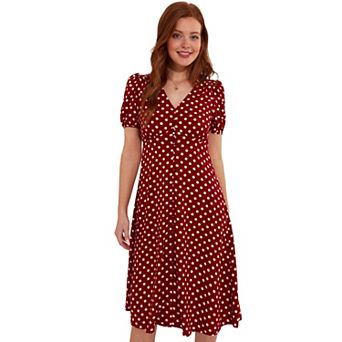 Joe Browns Women's Plus Size Retro Button-Front Knee-Length Dress