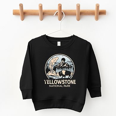 Yellowstone National Park Two-Toned Circle - Toddler Graphic Sweatshirt