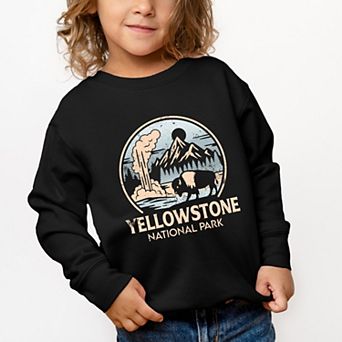 Yellowstone National Park Two-Toned Circle - Toddler Graphic Sweatshirt