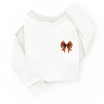 Basketball Game Day Stacked Coquette Front and Back Design - Toddler Long Sleeve Graphic Tee