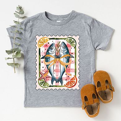 Sardines Stamp - Toddler Short Sleeve Graphic T-Shirt