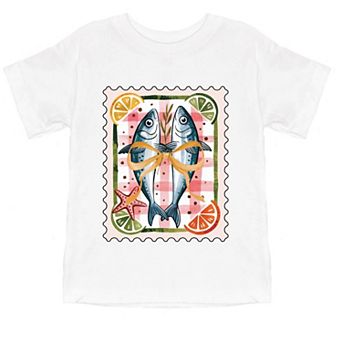 Sardines Stamp - Toddler Short Sleeve Graphic T-Shirt